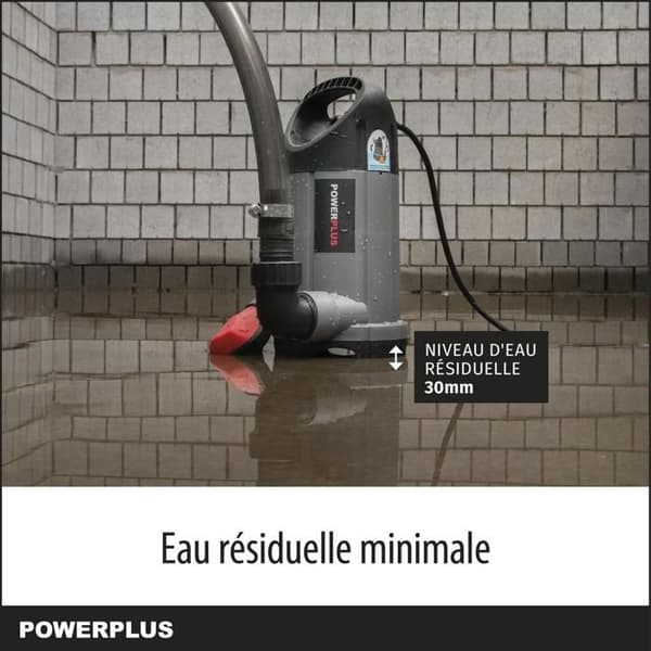 Powerplus Elektrisk Vattenpump POWEW67906 - 750 W Nedsänkt Vattenpump, Maximal 35°C, 13.000 l/h, Trädgårdsverktyg