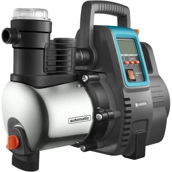 GARDENA Autopump. hem och trädgård 6000/5E LCD Premium – 1300W – Flöde 6000l/h &amp; tryck 5,5 bar – 5 års garantiförlängning