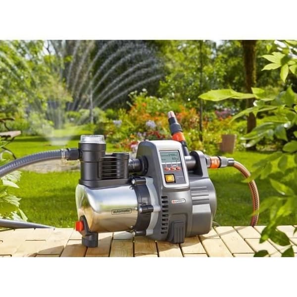 GARDENA Autopump. hem och trädgård 6000/5E LCD Premium – 1300W – Flöde 6000l/h & tryck 5,5 bar – 5 års garantiförlängning
