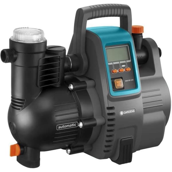 GARDENA Automatisk hus- och trädgårdspump 5000/5E LCD Comfort–1300W–Flöde 5000l/h–tryck 5,0 bar–5 års garantiförlängning