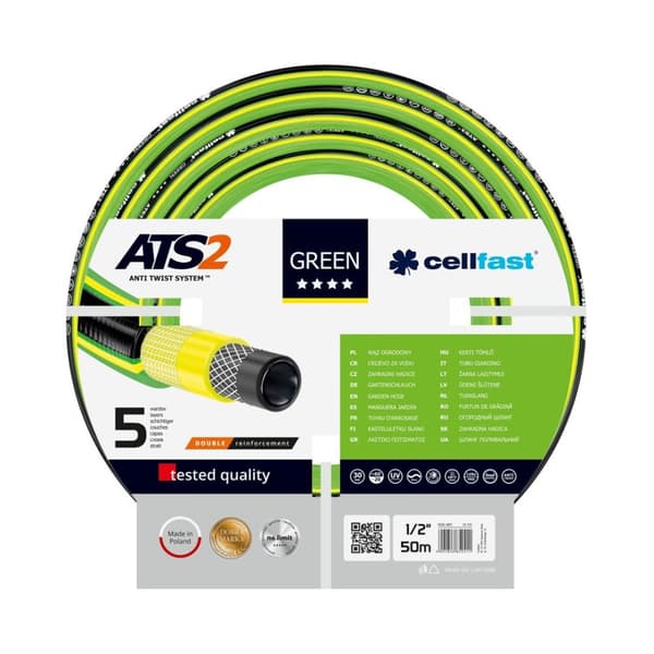 Trädgårdsslang Cellfast 15-120 GRÖN ATS2 ™ 1/2" 50m