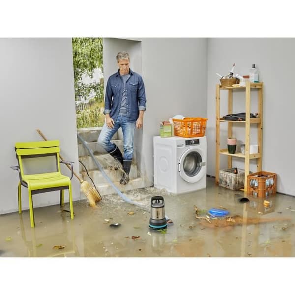 Laddad vattenevakueringspump 25000 GARDENA 1100W – Max flöde 25000l/h &amp; max tryck 1,1bar – 5 års garantiförlängning (9046-20)