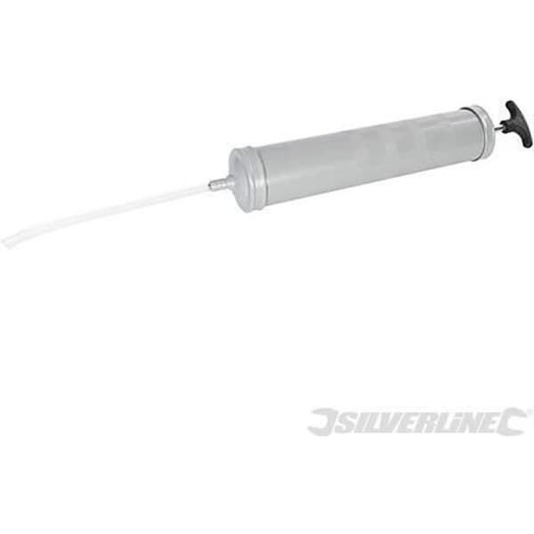 Sprutpump - SILVERLINE - 500 cm³ - Manuell sugning - Icke-frätande vätskor - Flexibel slang 280 mm