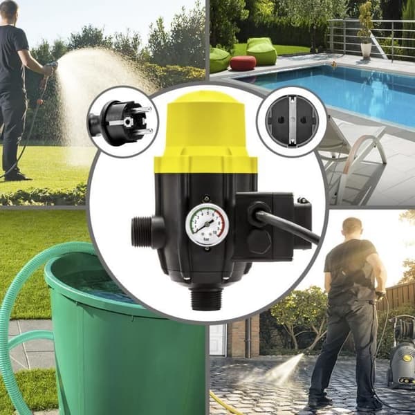 TROTEC Elektronisk tryckvakt TDP DSP vattenpumpstyrning med integrerat eluttag - 10 bar arbetstryck