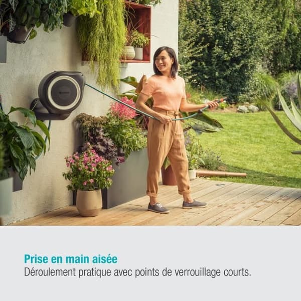 GARDENA RollUp M automatisk väggdispenser - Längd 20m - Ø11mm - Komplett sats - 5 års garanti