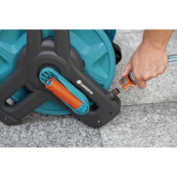 50 Klassisk utrustad bärbar och väggmonterad dispenser - GARDENA - 20m - Ø13mm - 2 i 1 verktyg - 5 års garanti