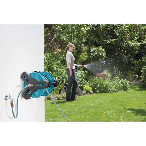 50 Klassisk utrustad bärbar och väggmonterad dispenser - GARDENA - 20m - Ø13mm - 2 i 1 verktyg - 5 års garanti