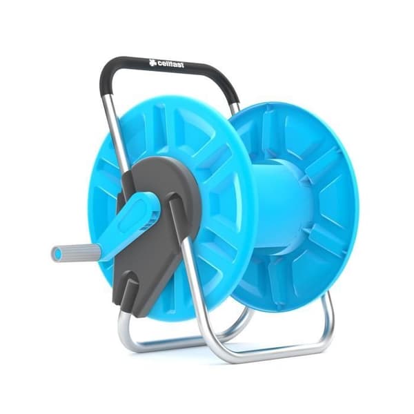 Stöd för slangupprullare - Cellfast - ALUPLUS - 60 m - 1/2" - Lätt och tålig aluminium