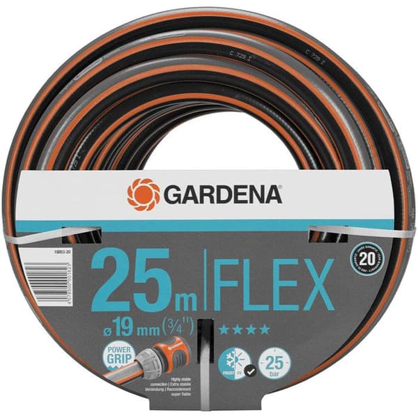 GARDENA Comfort FLEX trädgårdsslang – Längd 25 m – Ø19 mm – Kvistfri och formstabil – 20 års garanti (18053-20)