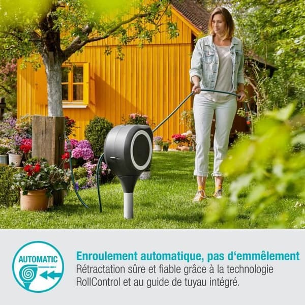 GARDENA RollUp S automatisk spikdispenser 15 m vit kant
