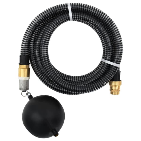 Sugslang med kopplingar mässing svart 1,1" 20 m PVC