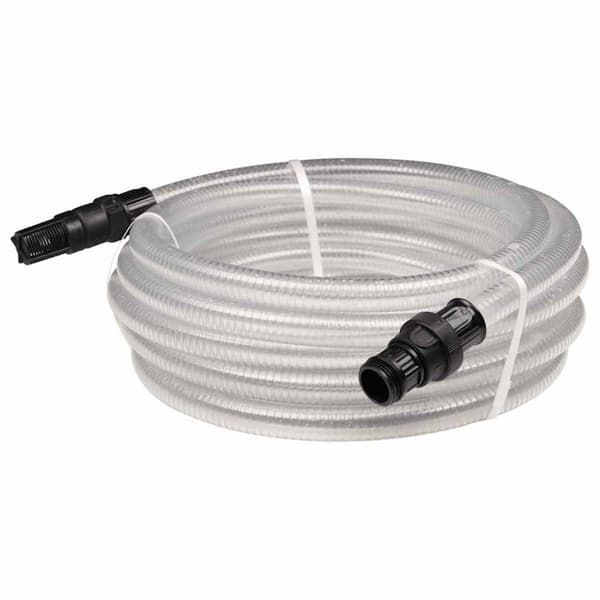 Sugslang med PVC-kopplingar transparent 1" 10 m PVC
