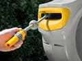 Miniatyrbild 3 av 4: Automatisk väggdispenser 40m - HOZELOCK - väggmontering - barnsäkerhet - gul/grå
