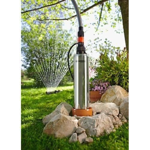 Nedsänkt borrpump - Gardena - 6000/5 rostfritt stål automatisk - Flöde 6000 l/h - Automatisk - Elektrisk