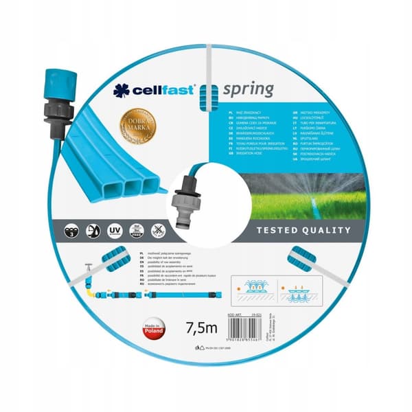 CellFast Spring 1/2 tommer 7,5 m havesprinklerslange