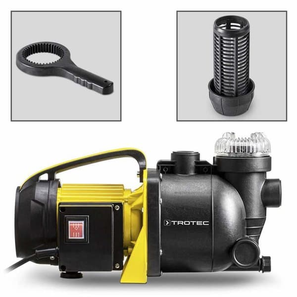 Trädgårdspump - TROTEC - TGP 1005 E - 1000 watt - Max. flöde 3300 l/h - Pump höjd 42 m