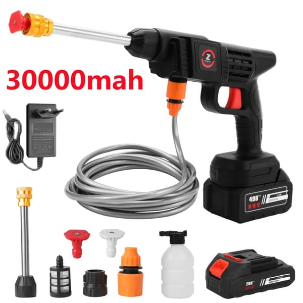 Trådløs Højtryksrenser, 20000mAh Batteri, 3000W Motor,30.000 mAh Batteri