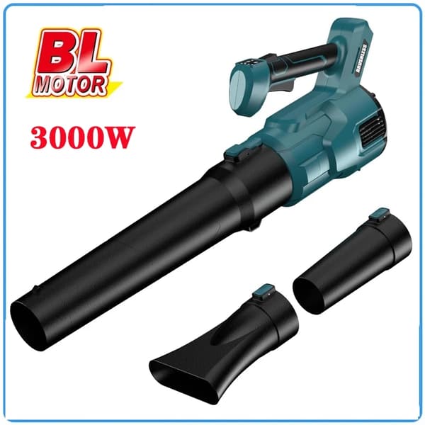 3000W Børsteløs Elektrisk Blæser, 22000RPM Hastighed, Kompatibel med Makita 18V Batterier,børsteløs