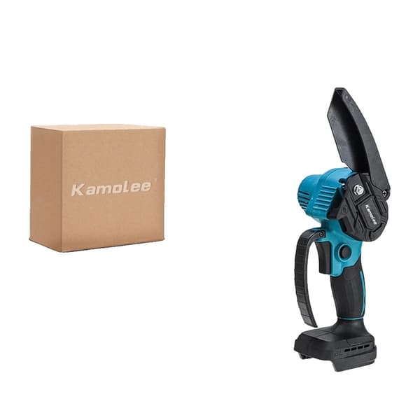 Kamolee 8 Tommer Mini Kædesav, 2000W Børsteløs Motor, 24V Højhastigheds Skærer,8 tommer 2x3.0Ah Plastik, EU