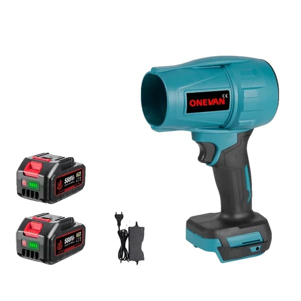 Elektrisk Turbo Blæser, 1200W Effekt, 150m/s Vindhastighed,2 Batteri EU oplader
