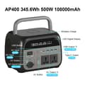 Miniatyrbillede 2 af 2: Bærbar Strømstation, 108000mAh Kapacitet, Hurtig Opladning 1 Time,Ap400 345Wh 500W, EU-stik