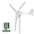 Miniatyrbild 2 av 2: Vindkraftgenerator, CE-certifierad, hållbar axel av rostfritt stål,med mppt-kontroller, 48V, 2000W
