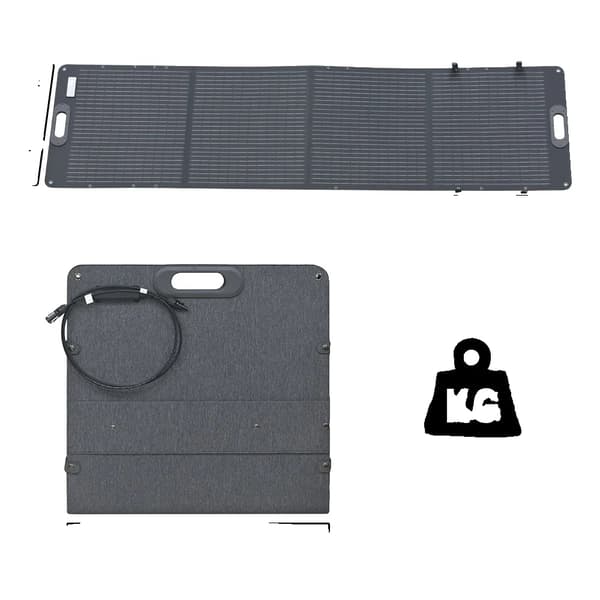 Solgenerator, bærbart kraftværk, sammenklappelige solcellepaneler,200W solpanel