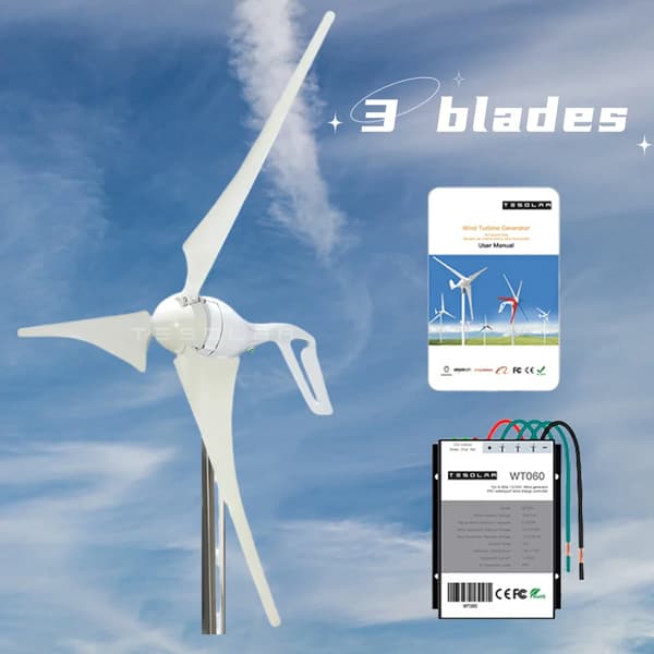 Vindmøllegenerator,3 blade, 24V, 400W