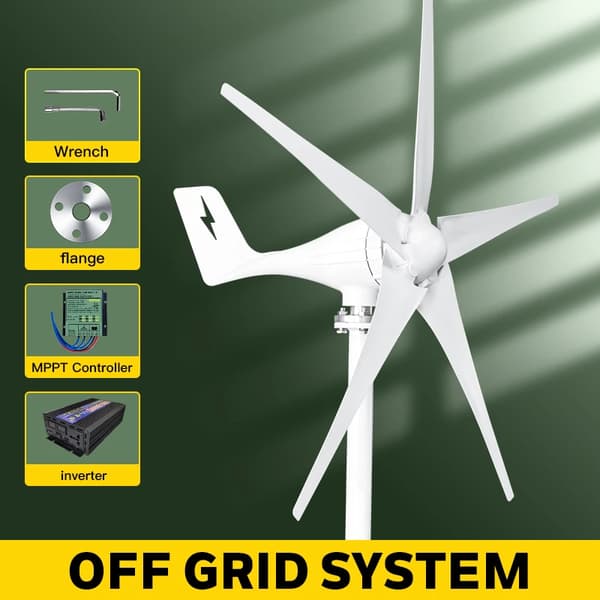 3000W Lille Vindmølle Generator, 5 Blade, 12V/24V/48V Vindkraft,Off Grid System 1, 24V, 1000W