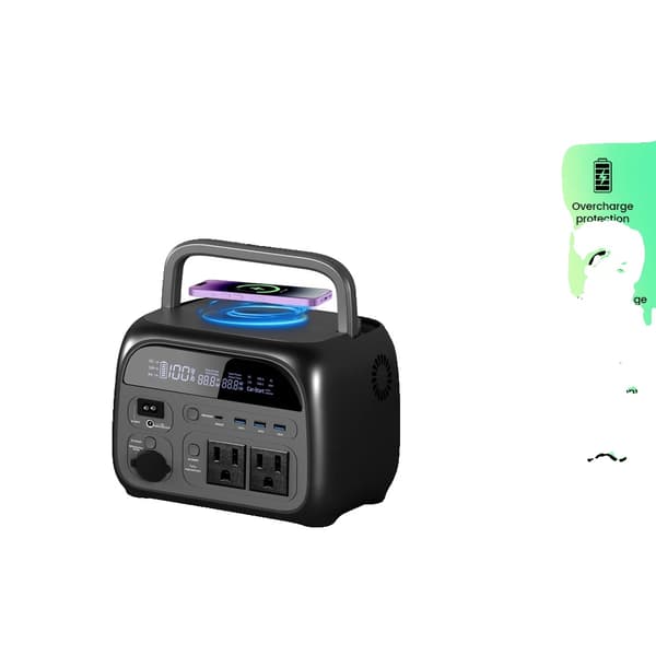 Bærbar Strømbank, 108000mAh Kapacitet, Trådløs Oplader,EU STIK 220V, AP400 500W 345WH