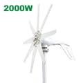 Miniatyrbillede 2 af 2: 2000W Vindmøllegenerator, 8 blade for høj effektivitet, vandtæt design for holdbarhed,2000W 8 knive, Med Mppt Charge, 12V