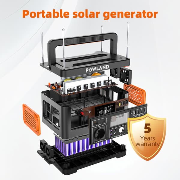 600W Bærbar Strømstation, 520Wh Kapacitet, UPS Funktion,600W EU