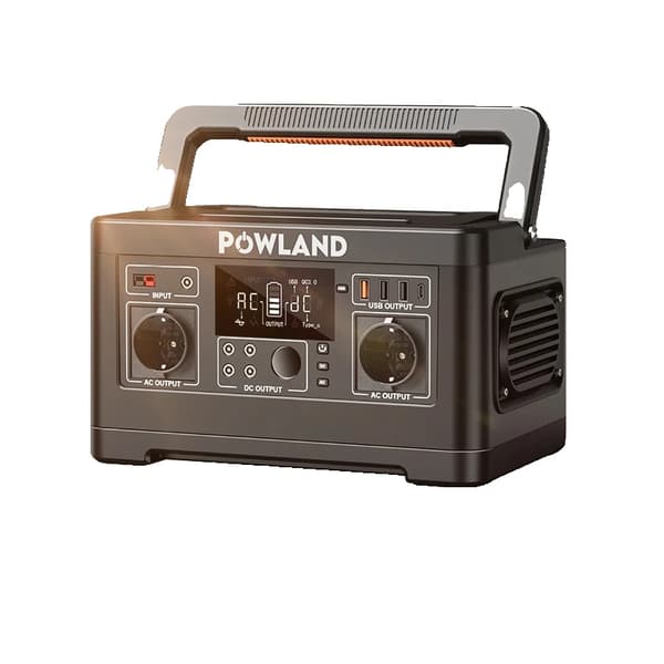 Bærbar Strømgenerator, 600W Udgang, 520Wh Kapacitet,EU, 600W EU, 220V