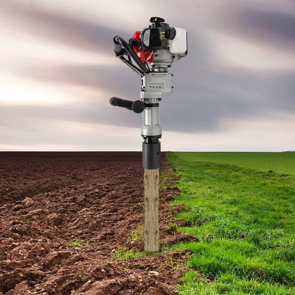 Bensiini-powered Post Driver, 32,7 cm³ iskutilavuus, 7000 r/min nopeus, yksisylinterinen moottori,Jh-55