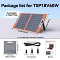 Miniatyrbillede 2 af 2: Solcelleoplader, DC-udgang, USB-C QC3.0,TSP18V60W