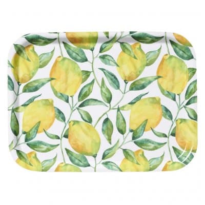 Bricka Lemon tree Gul 20x27 cm - Klippan Yllefabrik
