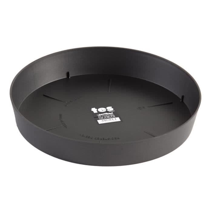 PLASTIKEN Bricka 28 cm - För 38 cm blomkruka - Antracit