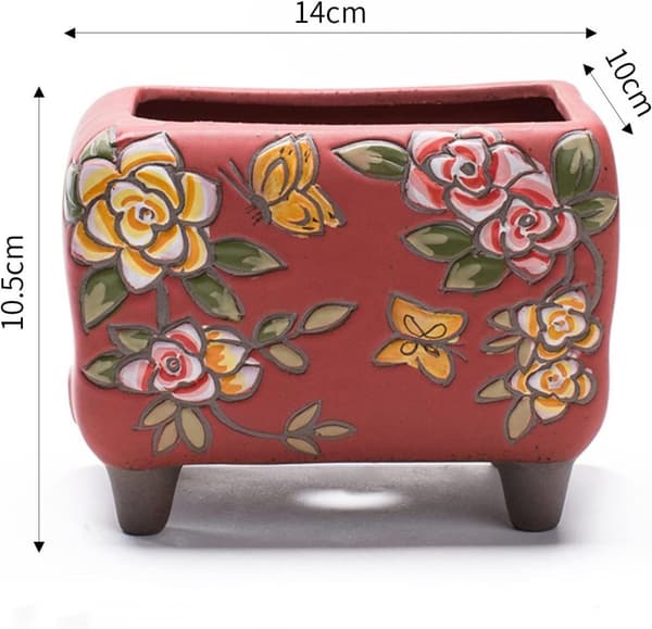 Liten Blomsterkruka Handmålad GAPLARATE