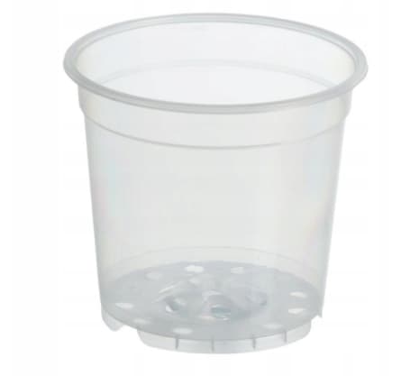 Plast genomskinlig produktionskruka 15 cm