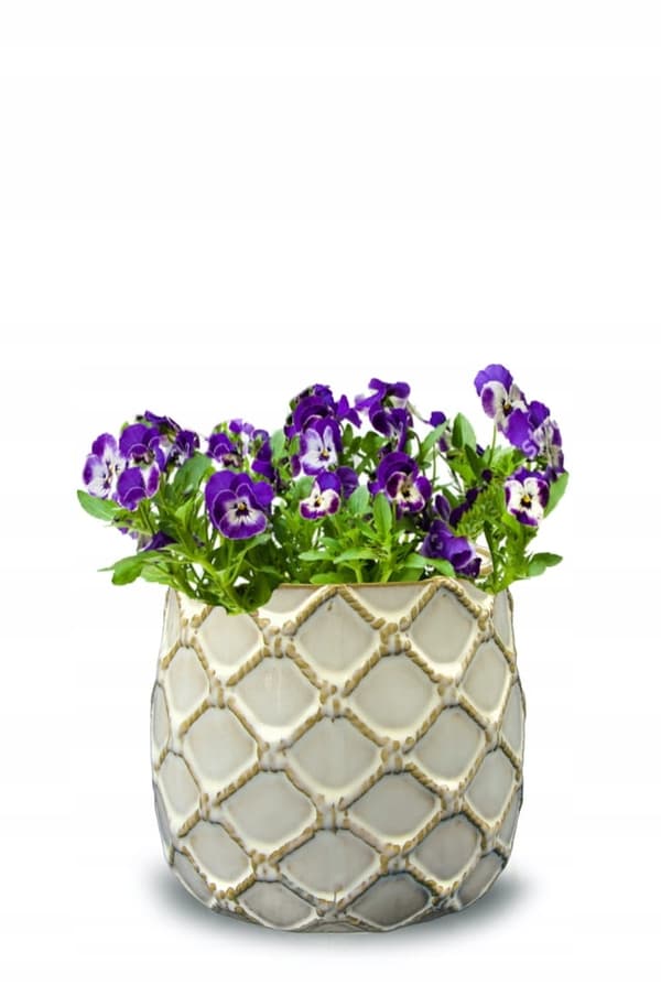 Keramisk urtepotte 11,5 cm beige