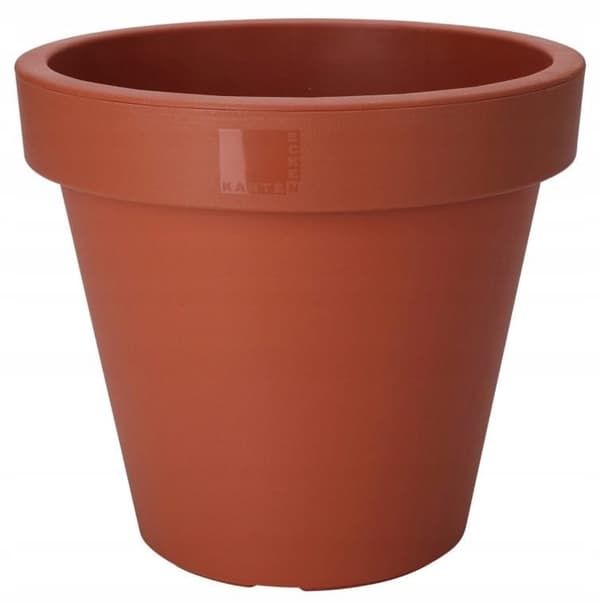 Brun dekorativ plastik urtepotte til blomster 35 cm