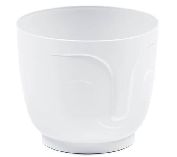 Hvid plastik urtepotte Atena 14x12,5 cm