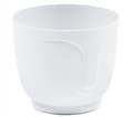 Miniatyrbillede 2 af 2: Hvid plastik urtepotte Atena 14x12,5 cm