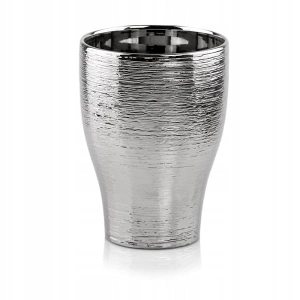 Keraaminen kukkaruukku hopea 16,5 cm