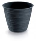 Miniatyrbillede 1 af 2: Rund plastik urtepotte antracit 12 cm Furu