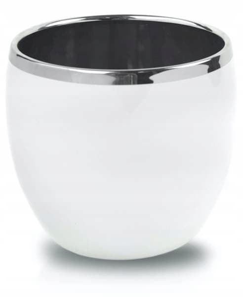 Keramisk blomkruka boll vitgrå 15 cm