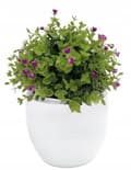 Miniatyrbild 1 av 4: Keramisk blomkruka boll vitgrå 15 cm