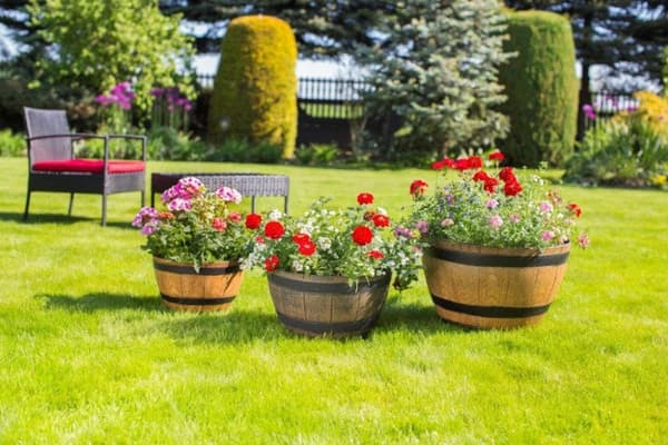 Blomkruka i träimitation mörkbrun 33 cm fat
