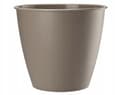 Miniatyrbillede 1 af 3: Rund plastik urtepotte Azalea beige 19x17,6cm