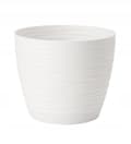 Miniatyrbillede 2 af 2: Urtepotte med underkop rund plastik hvid 14,7x13,65cm